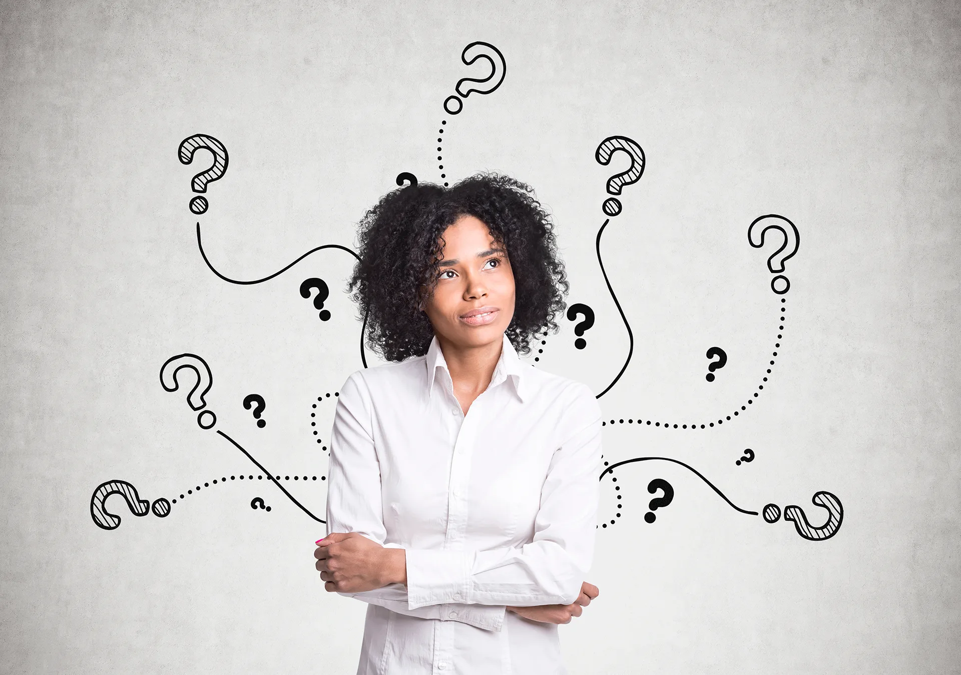 Advisor-Evolved-background-2 woman and question marks